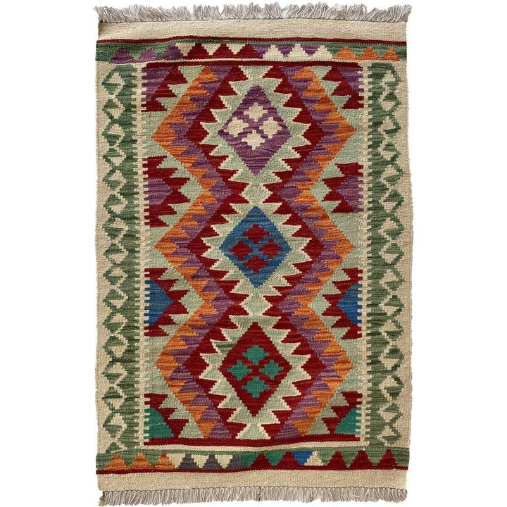 Colourful Afghani Chobi Kilim - Size: 4.2 x 2.8 - Imam Carpet Co. Home