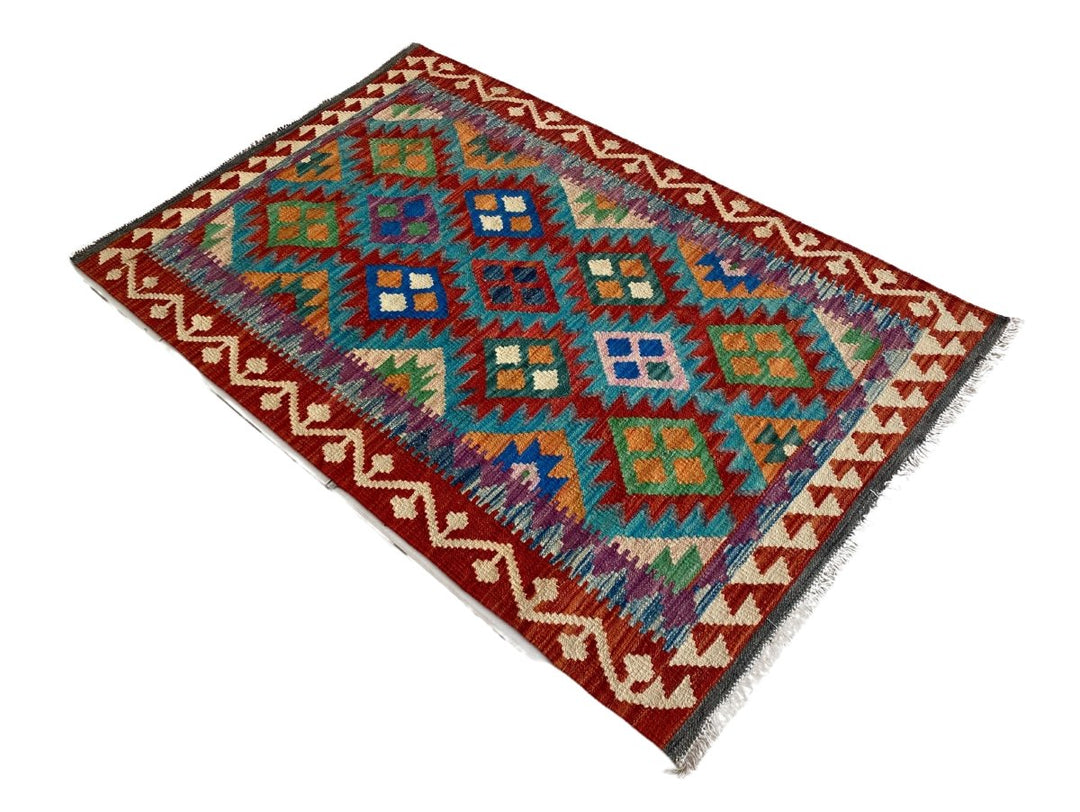 Colourful Afghani Chobi Kilim - Size: 5.3 x 3.5 - Imam Carpet Co. Home