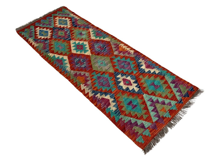 Colourful Afghani Chobi Kilim - Size: 6.6 x 2.6 (Runner) - Imam Carpet Co. Home