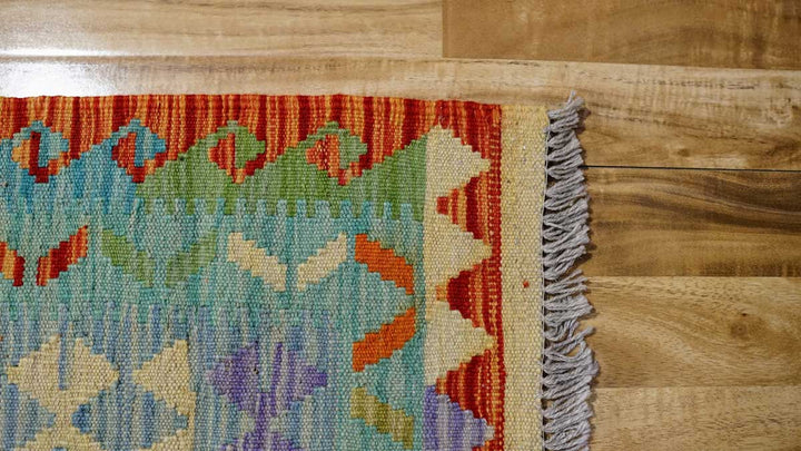 Colourful Bohemian Kilim - Size: 5.2 x 3.6 - Imam Carpets - Online Shop