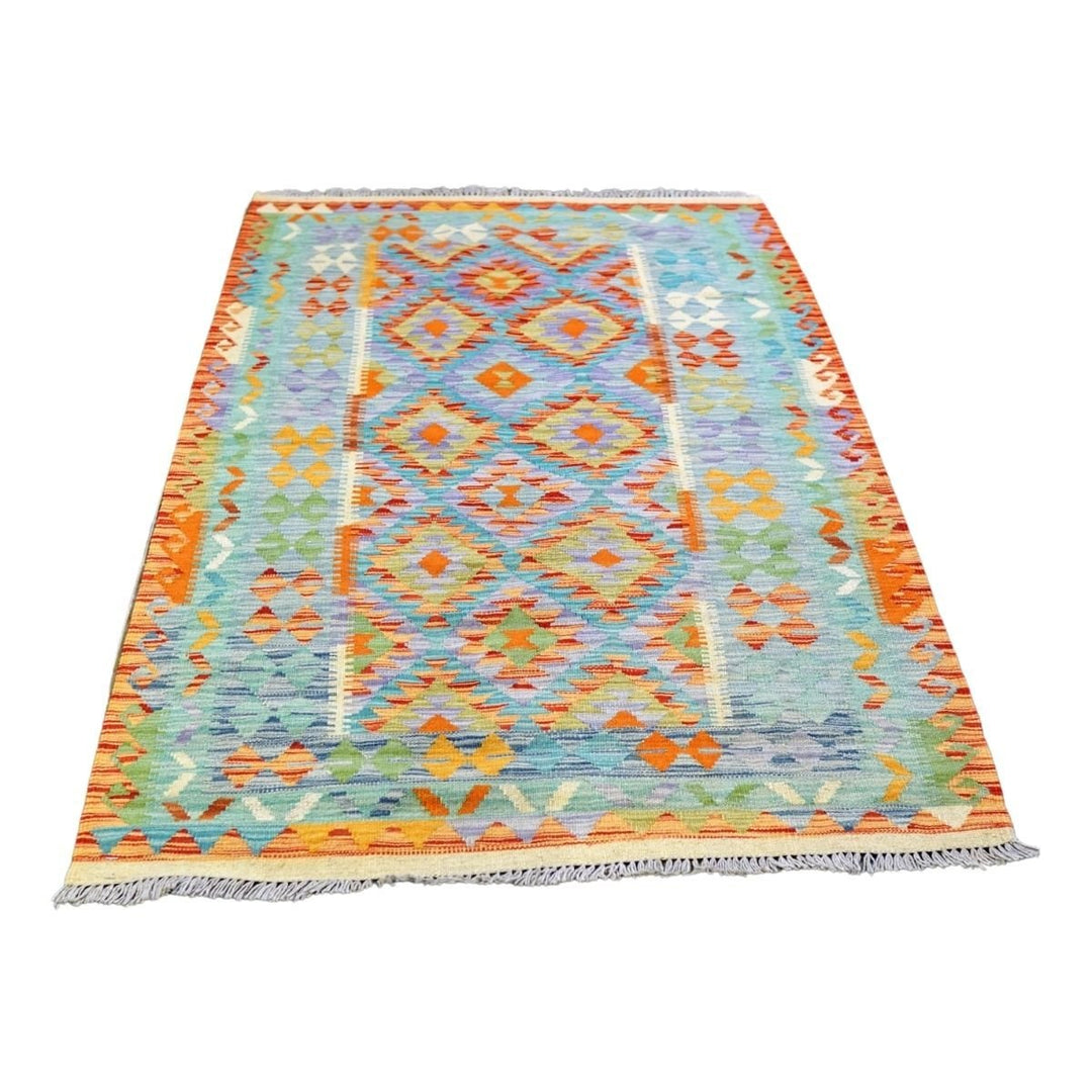 Colourful Bohemian Kilim - Size: 5.2 x 3.6 - Imam Carpets - Online Shop