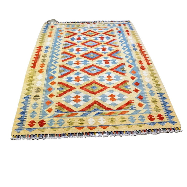 Colourful Bohemian Kilim - Size: 5.9 x 4.2 - Imam Carpets - Online Shop