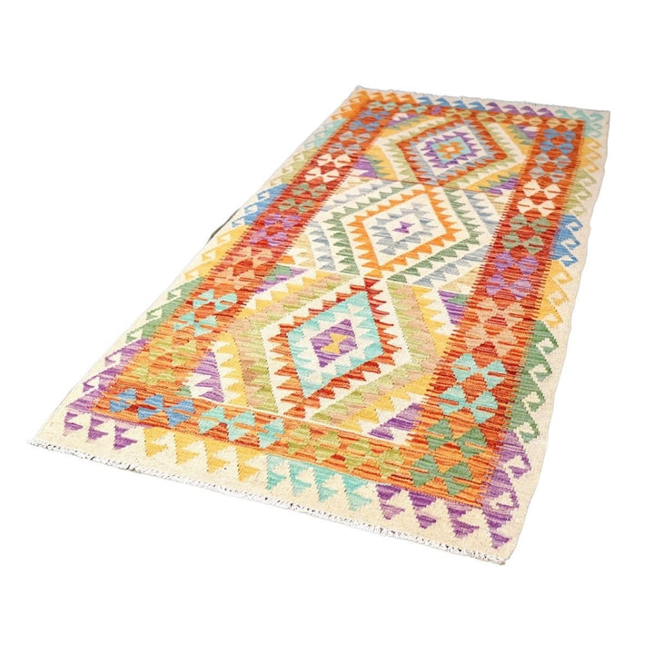 Colourful Bohemian Kilim - Size: 6.5 x 3.4 - Imam Carpets - Online Shop