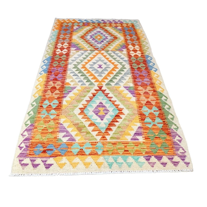 Colourful Bohemian Kilim - Size: 6.5 x 3.4 - Imam Carpets - Online Shop