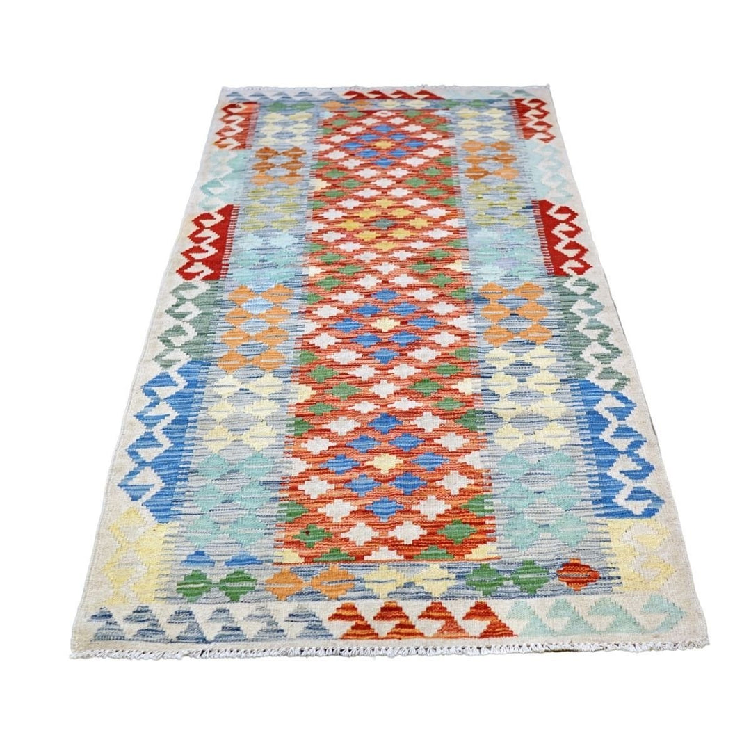 Colourful Bohemian Kilim - Size: 6.5 x 3.4 - Imam Carpets - Online Shop