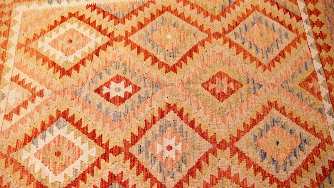 Colourful Bohemian Kilim - Size: 6.6 x 4.10 - Imam Carpets - Online Shop