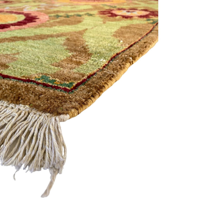 DarkKhaki Suzani Rug - Size: 7.5 x 5.2 - Imam Carpets - Online Shop