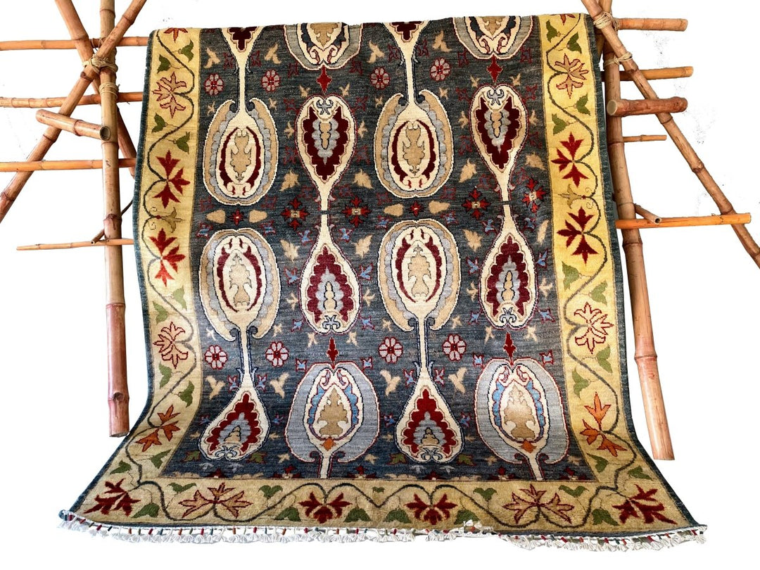 DimGray Suzani Rug - Size: 9.5 x 6 - Imam Carpets - Online Shop