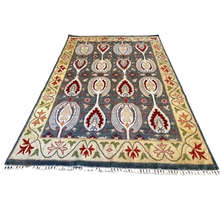 DimGray Suzani Rug - Size: 9.5 x 6 - Imam Carpets - Online Shop