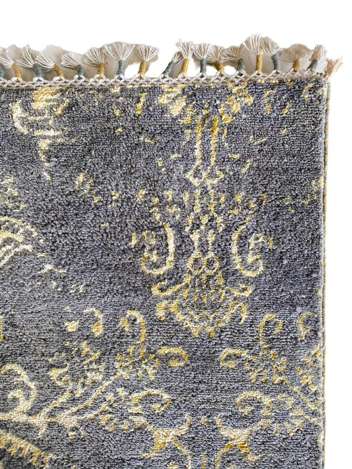 Faded Floral Silk Rug - Size: 8 x 10 - Imam Carpet Co. Home