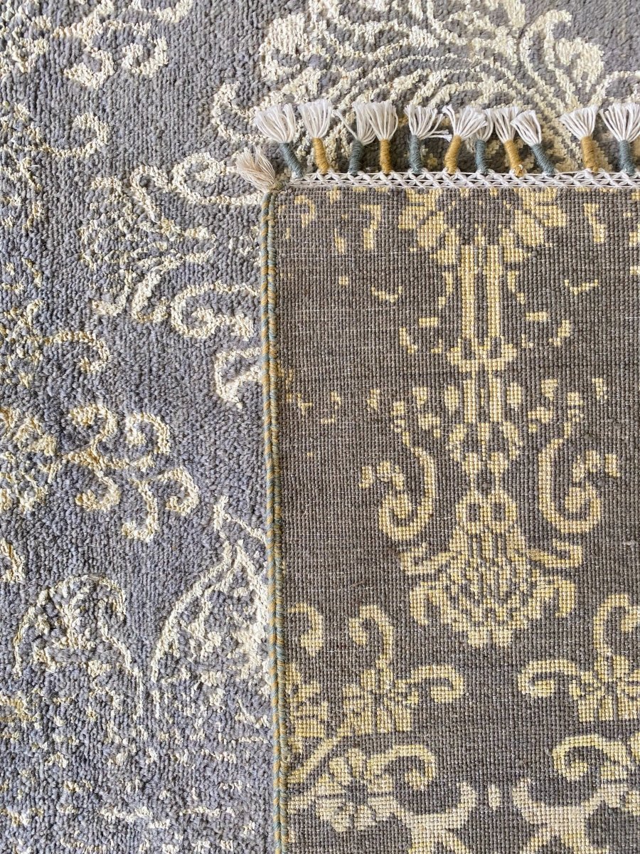 Faded Floral Silk Rug - Size: 8 x 10 - Imam Carpet Co. Home