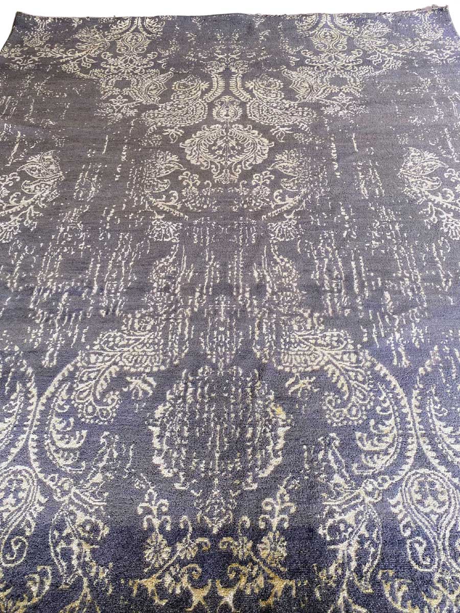 Faded Floral Silk Rug - Size: 8 x 10 - Imam Carpet Co. Home
