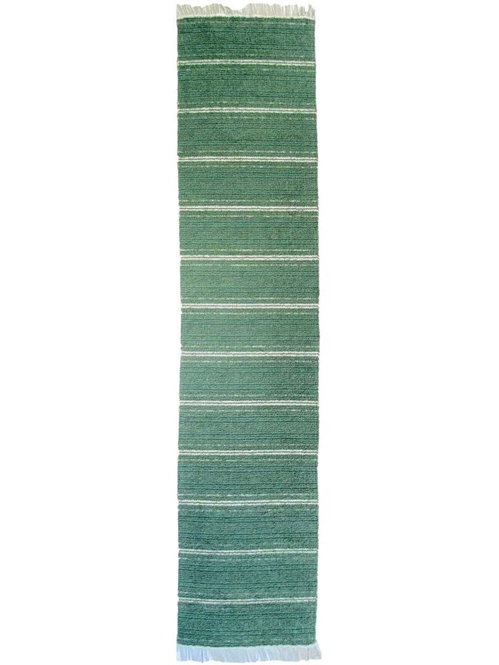 Green Runner - Size: 9.11 x 2.2 - Imam Carpet Co