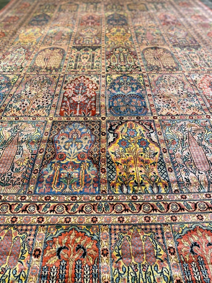 Kashmiri Silk - Size: 11.3 x 7.7 - Imam Carpets Online Store