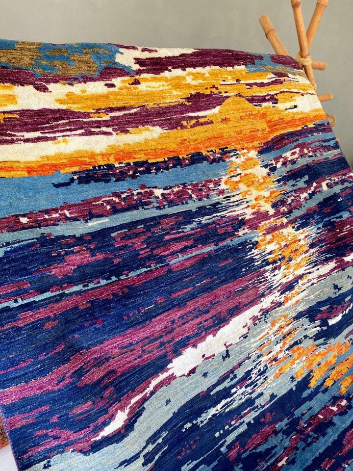 Modern Abstract Rug - Size: 9.2 x 5.11 - Imam Carpets Online Store