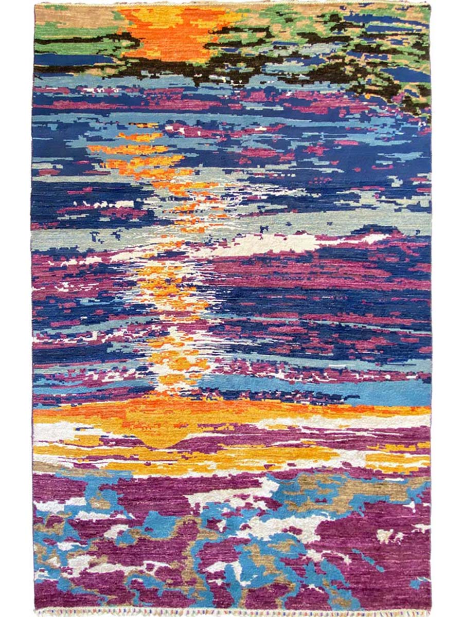 Modern Abstract Rug - Size: 9.2 x 5.11 - Imam Carpet Co