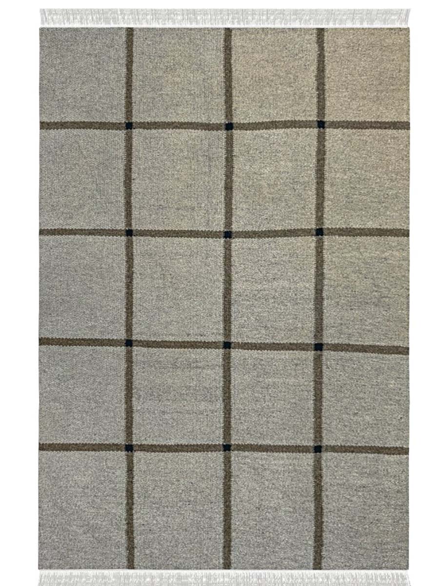 Modern Check Tassel Rug - Size: 6.3 x 4.7 - Imam Carpet Co