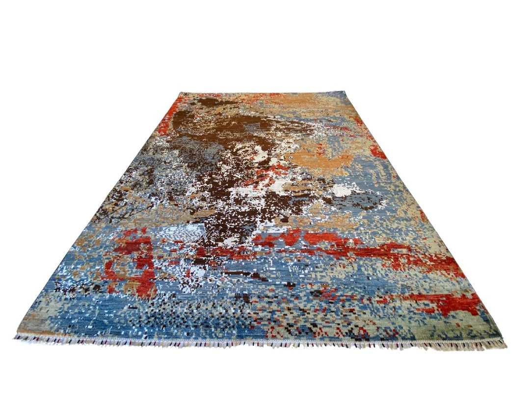 MultiSplatter Abstract Rug - Size: 10.5 x 8.1 - Imam Carpet Co. Home