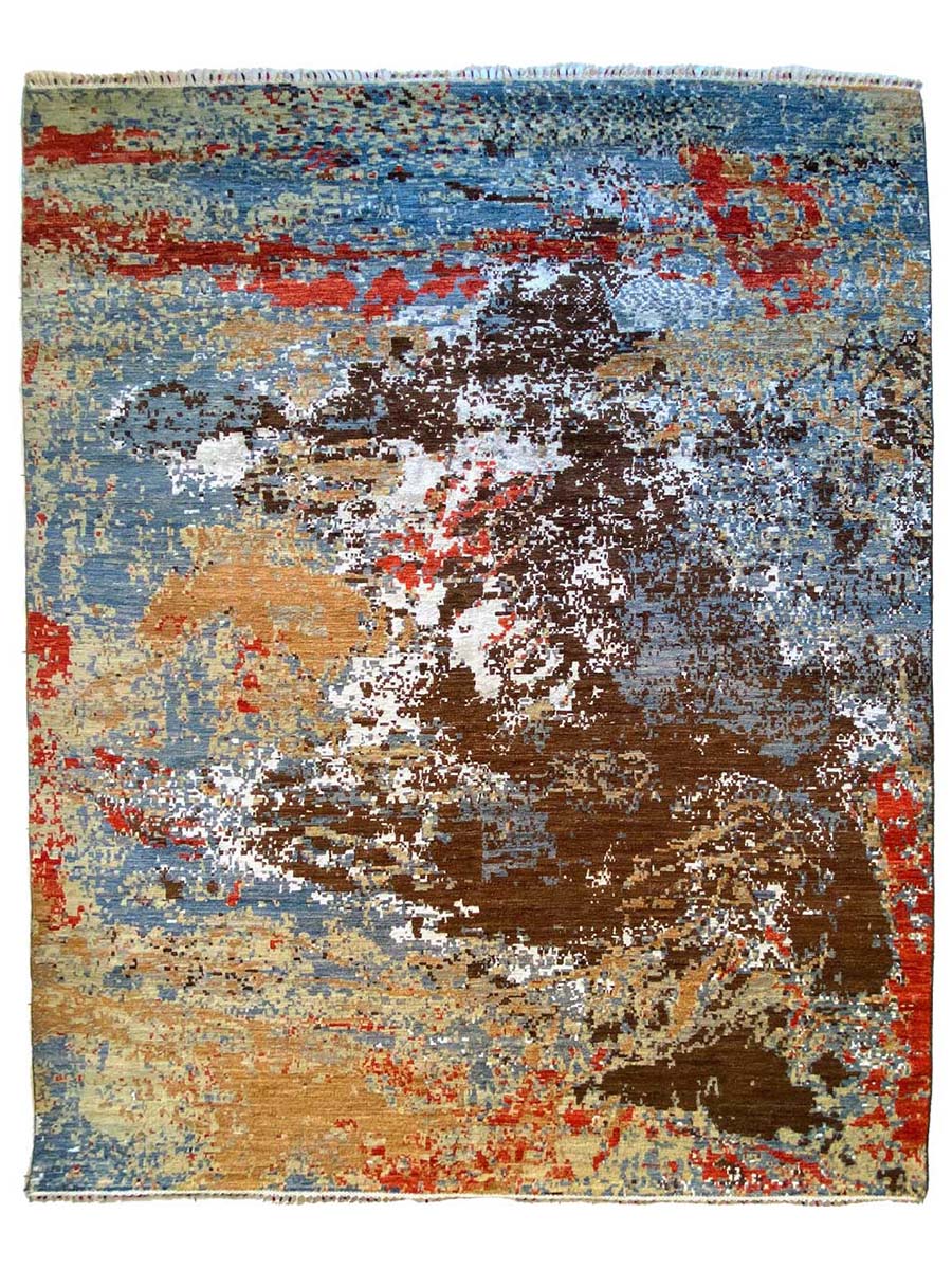 MultiSplatter Abstract Rug - Size: 10.5 x 8.1 - Imam Carpet Co