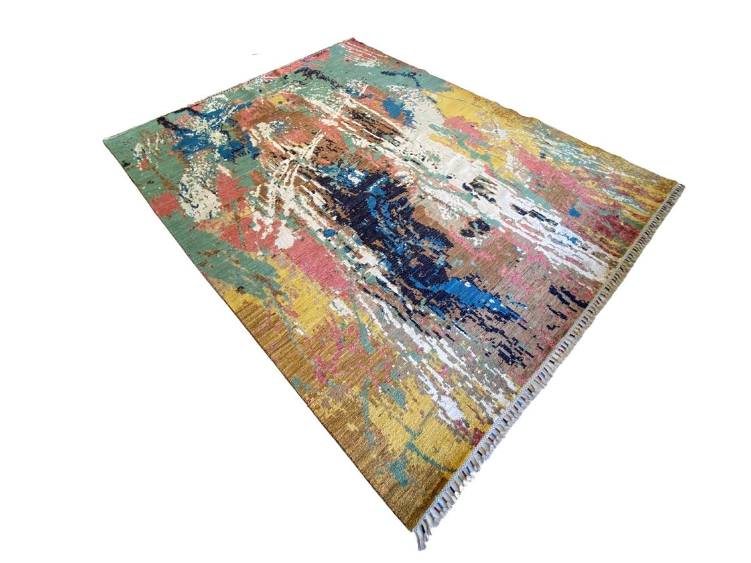 MultiStroke Abstract Rug - Size: 10.2 x 8.1 - Imam Carpet Co. Home