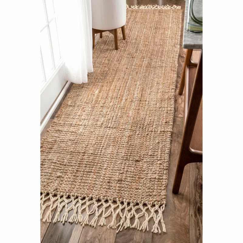 Natural Chunky Jute Runner - Size: 8.2 x 2.6 - Imam Carpets Online Store