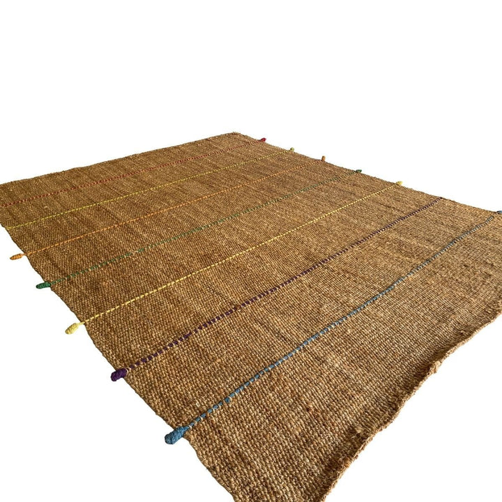 Natural Flatwoven Jute Rug - Size: 10.3 x 8.1 - Imam Carpets - Online Shop