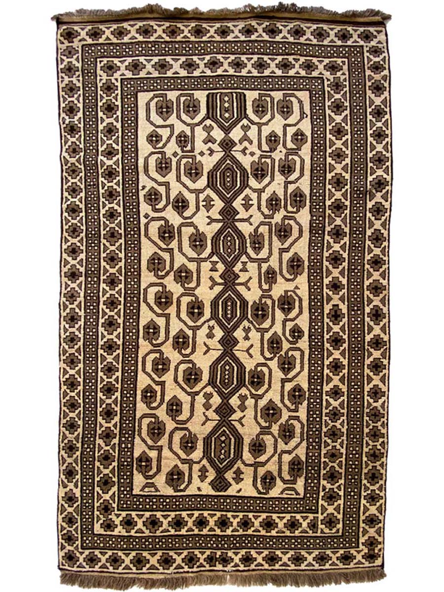 Natural Trellis Afghani Rug - Size: 8.8 x 5.2 - Imam Carpet Co