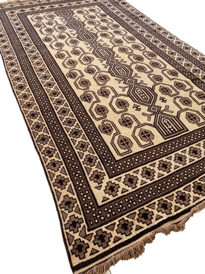 Natural Trellis Afghani Rug - Size: 9.11 x 5.11 - Imam Carpets Online Store