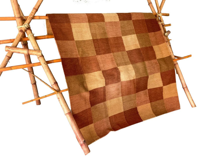 Neutral Checkers Rug - Size: 6.6 x 5.8 - Imam Carpets - Online Shop