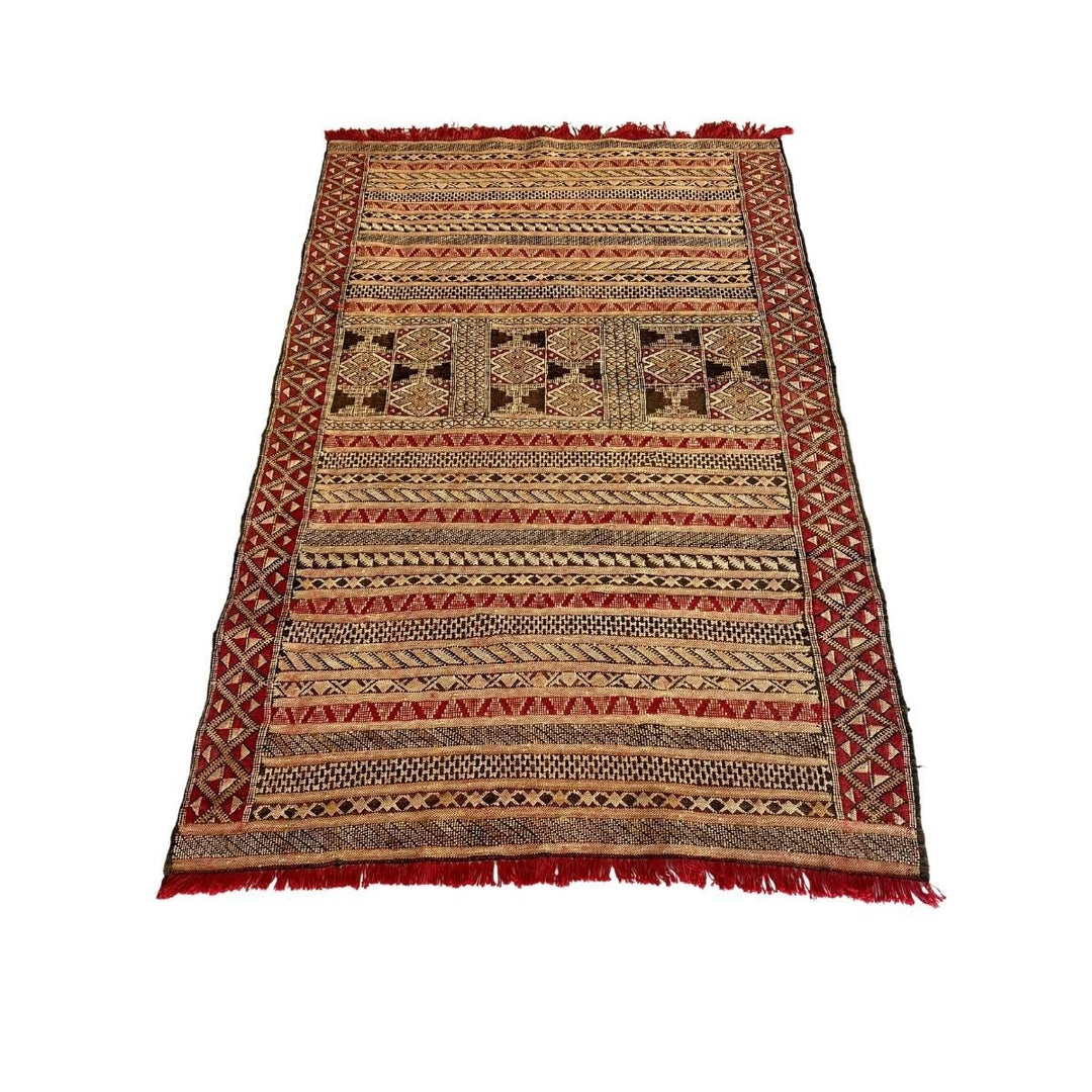 Peru Sumak Silk Kilim - 5.2 x 3.5 - Imam Carpets - Online Shop