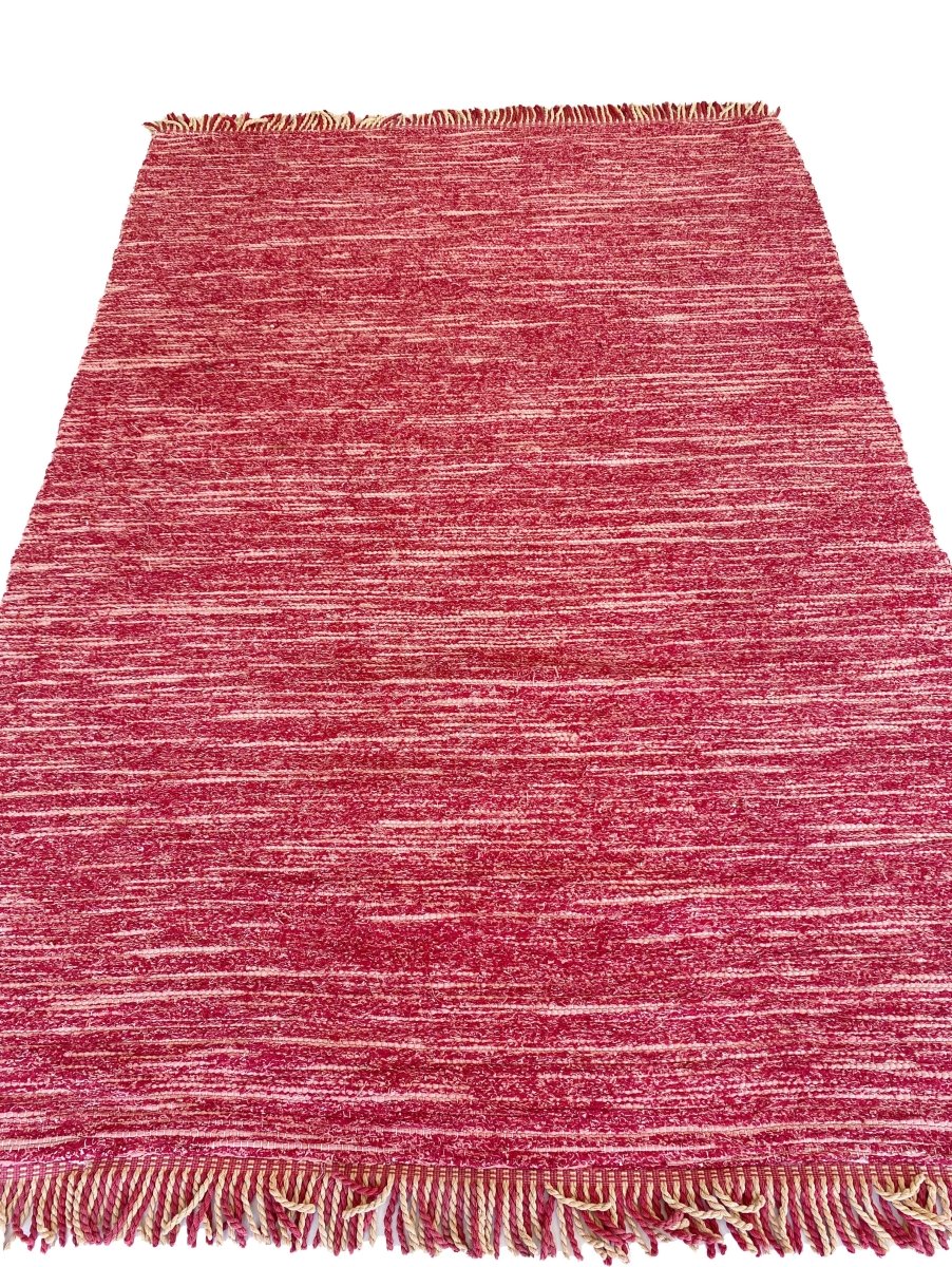 Pink Stripes Rug - Size: 6.8 x 4.7 - Imam Carpets Online Store