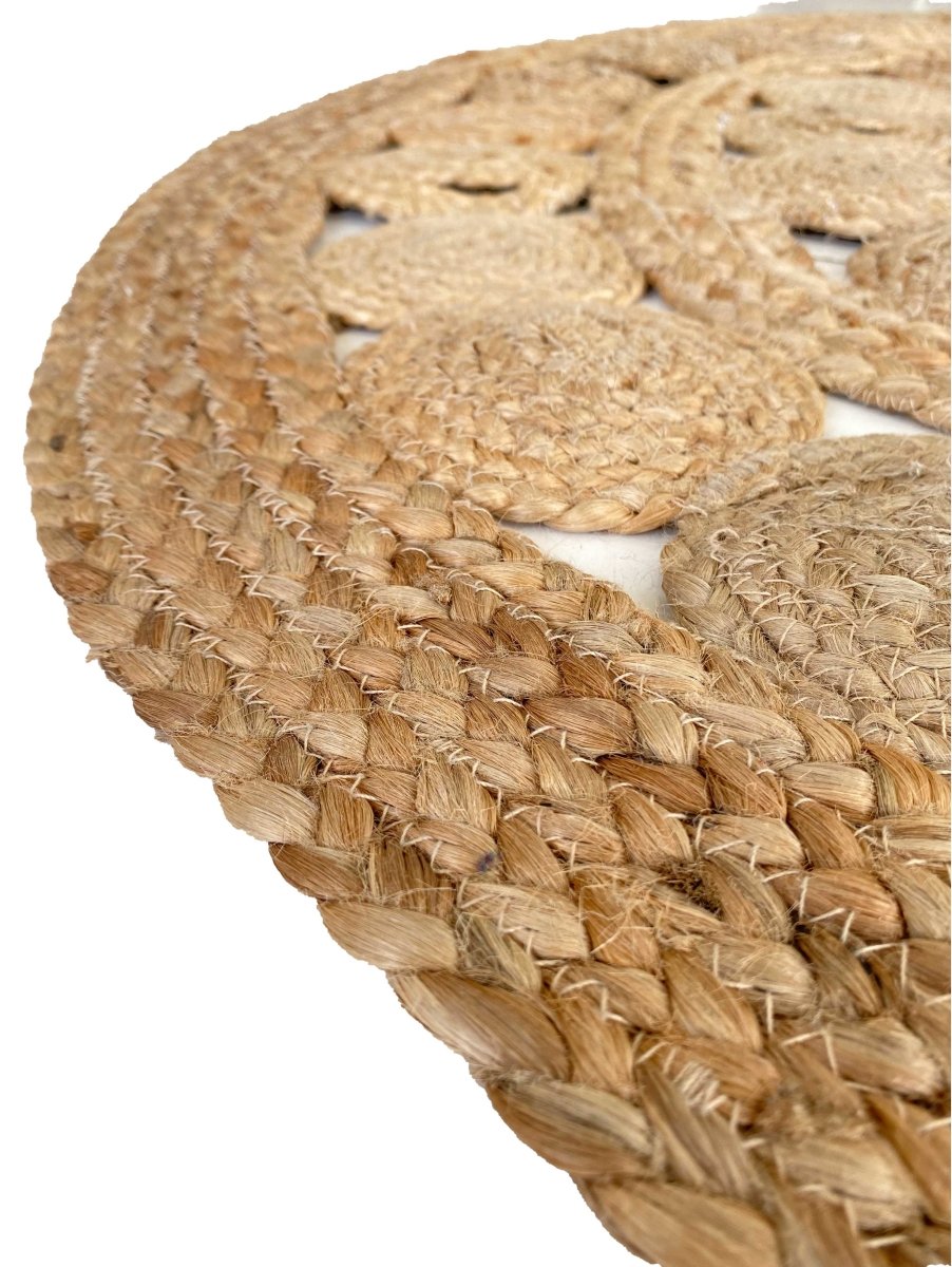 Round Jute Rug - Size: 3' 10" - Imam Carpets Online Store