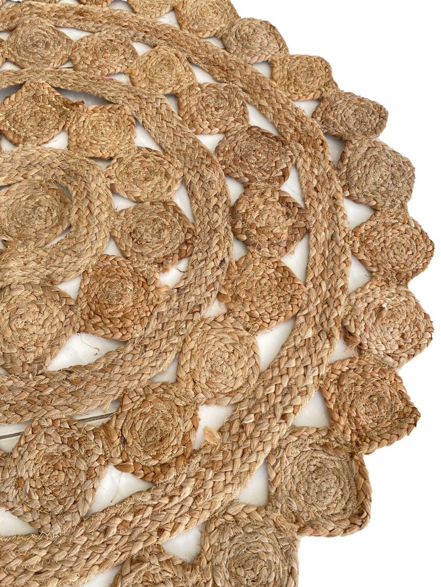 Round Jute Rug - Size: 3' 3" - Imam Carpets Online Store