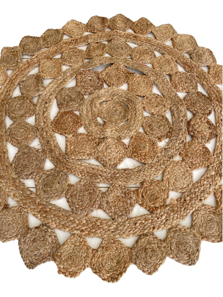 Round Jute Rug - Size: 3' 3" - Imam Carpets Online Store