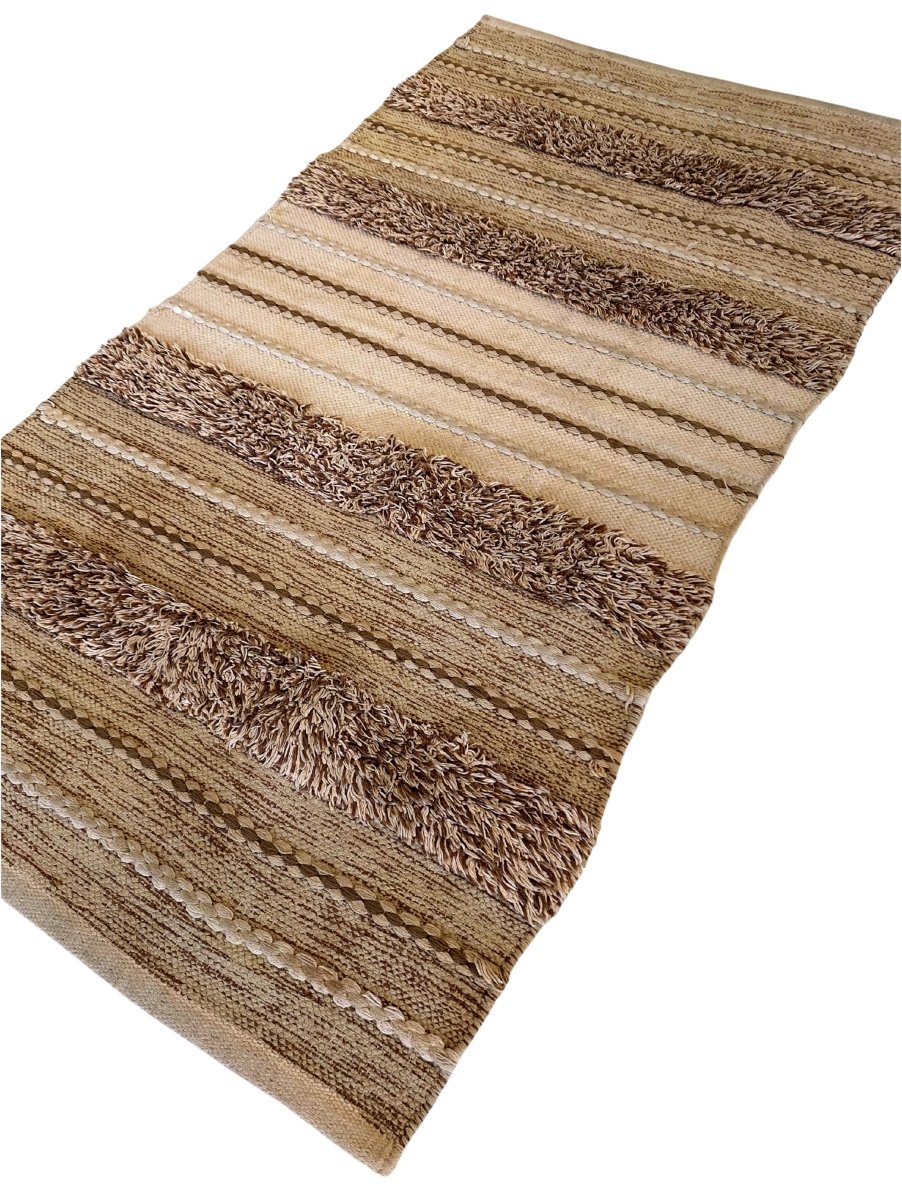 Shaggy lattice Moroccan Rug - Size: 4.4 x 2.4 - Imam Carpet Co. Home