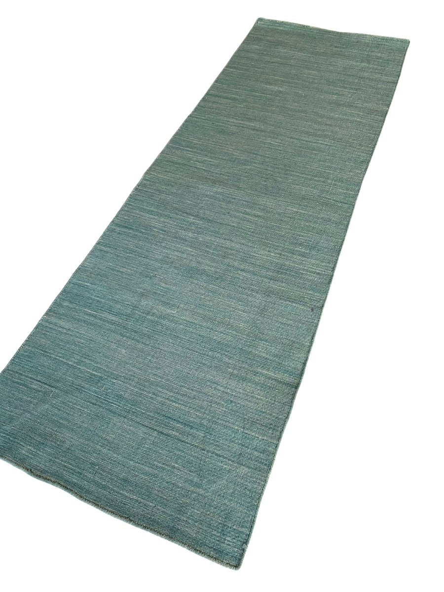 Solid Teal Runner - Size: 8 x 2.8 - Imam Carpet Co. Home