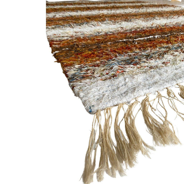 Stripe Shag Wool Rug - Size: 7.9 x 5.4 - Imam Carpets - Online Shop