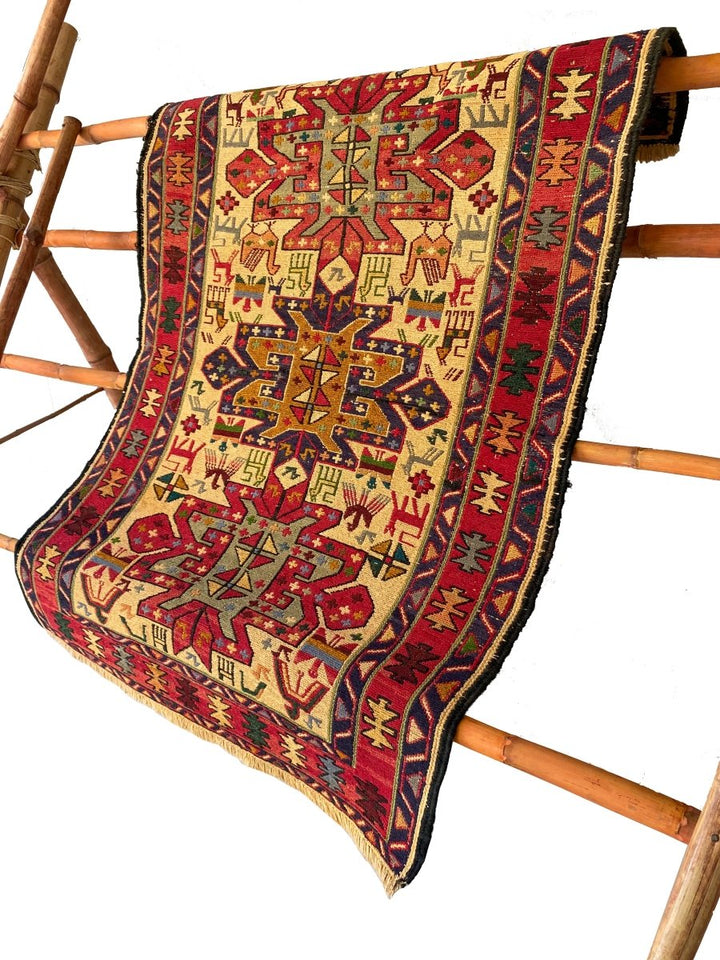 Sumak Kilim - Size: 4.4 x 3 - Imam Carpets - Online Shop