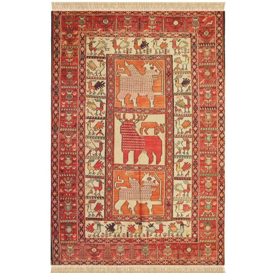 Sumak Silk- 4 x 6 - Handmade Kilim - Imam Carpets - Online Shop