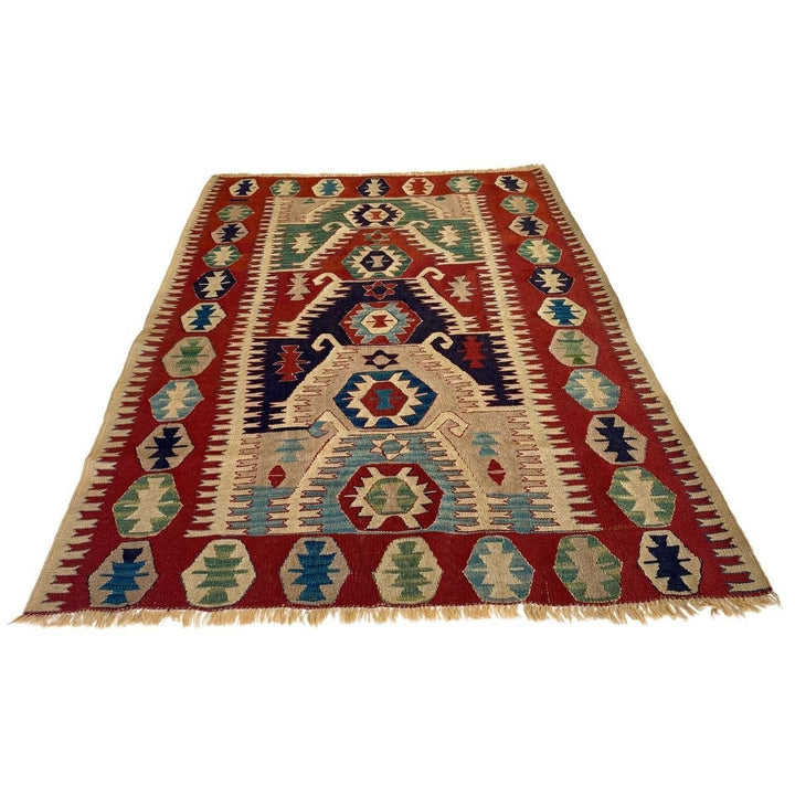 Turkish Kilim - Size: 5.3 x 4 - Imam Carpets - Online Shop