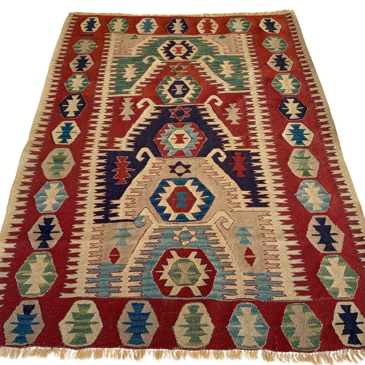 Turkish Kilim - Size: 5.3 x 4 - Imam Carpets - Online Shop