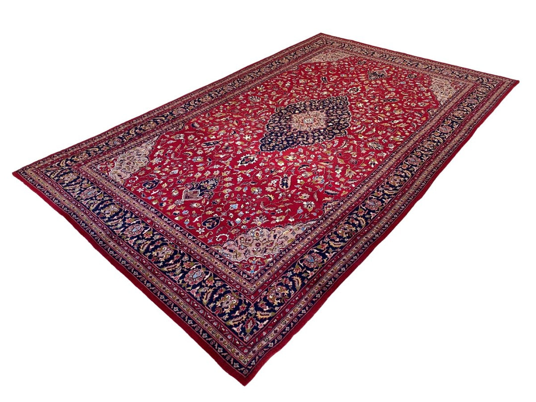 Vintage Kashan Rug - Size: 10.2 x 6.4 - Imam Carpet Co. Home
