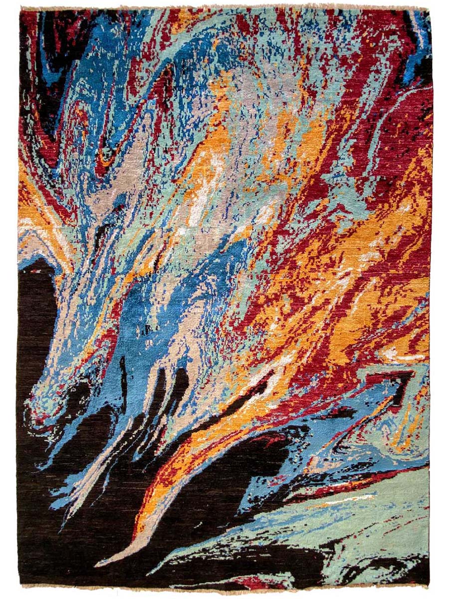 Waterfall Abstract Rug - Size: 9.1 x 6.2 - Imam Carpet Co