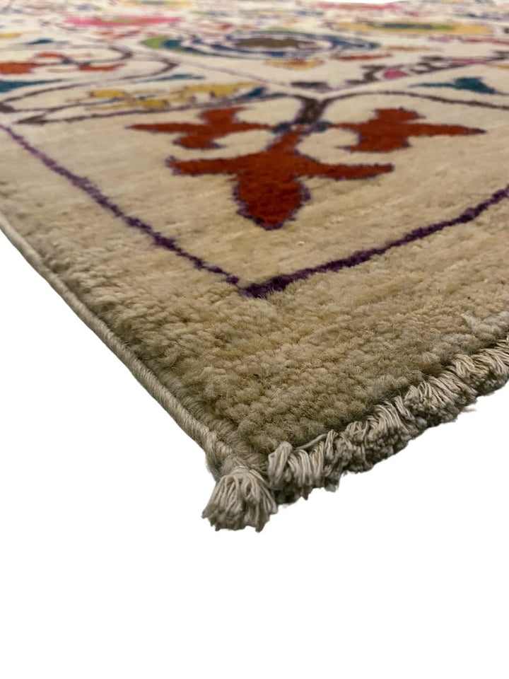 White Suzani Rug - Size: 11 x 8.1 - Imam Carpets - Online Shop