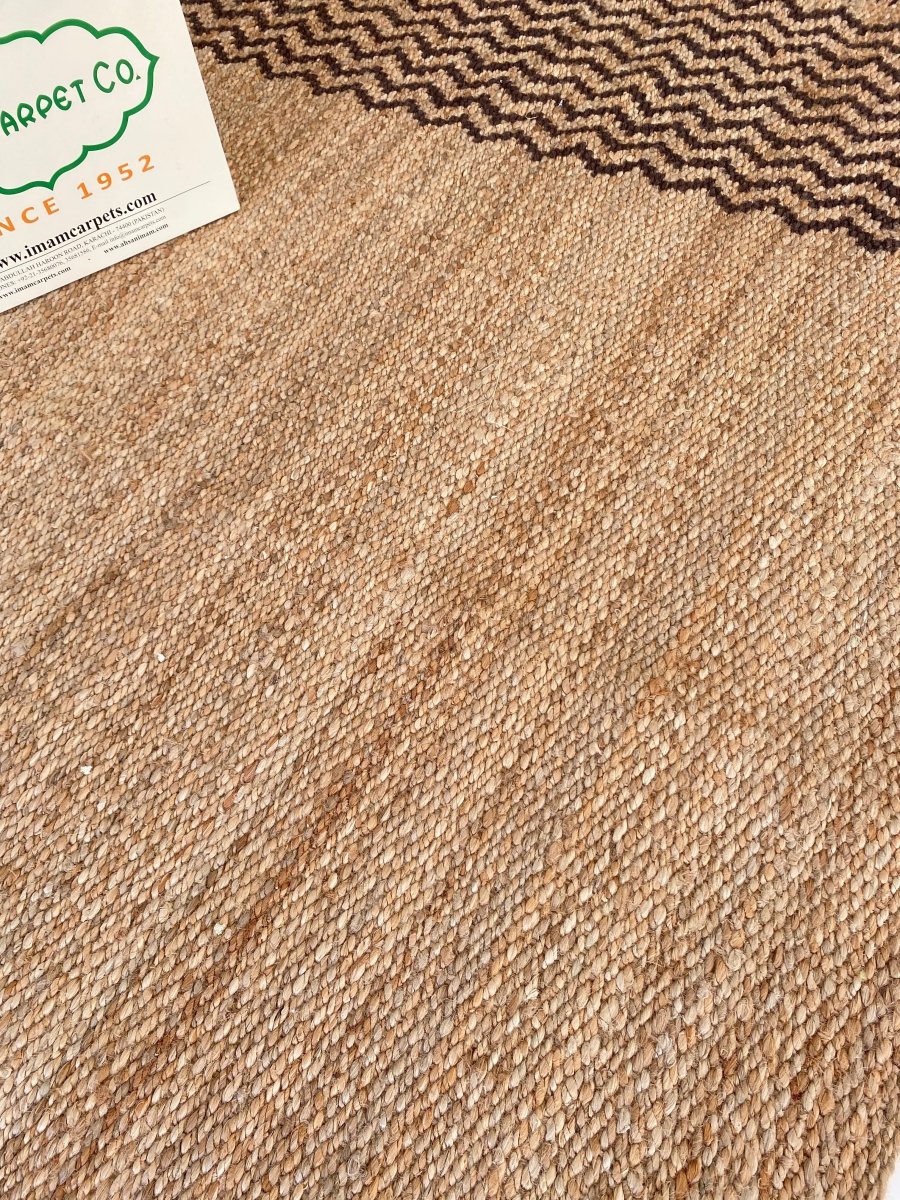 Zigzag Jute Rug - Size: 7.7 x 5.4 - Imam Carpets Online Store